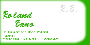 roland bano business card