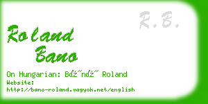 roland bano business card